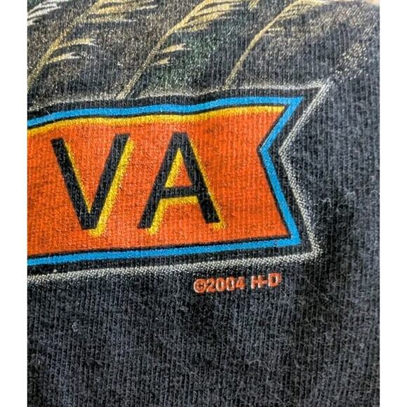 2004 Harley Davidson Virginia Beach T-Shirt Twin Cam V Twin USA Large Black Z - Picture 6 of 10